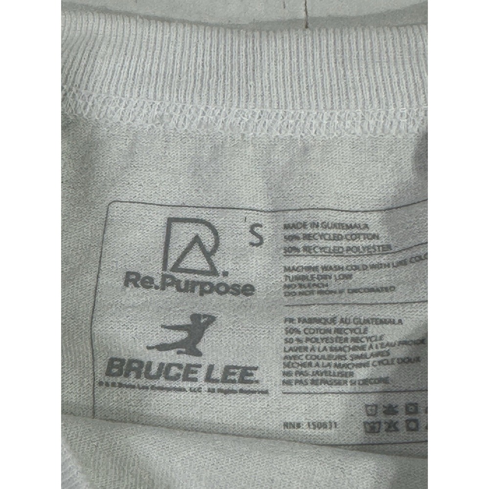 Bruce Lee Martial Arts Photo Graphic T-Shirt White Re:Purpose Size Small - Picture 5 of 5